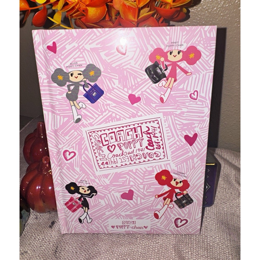 Coach Poppy Chan Pink Illustrated Blank Journal/Diary Cardboard Cover
